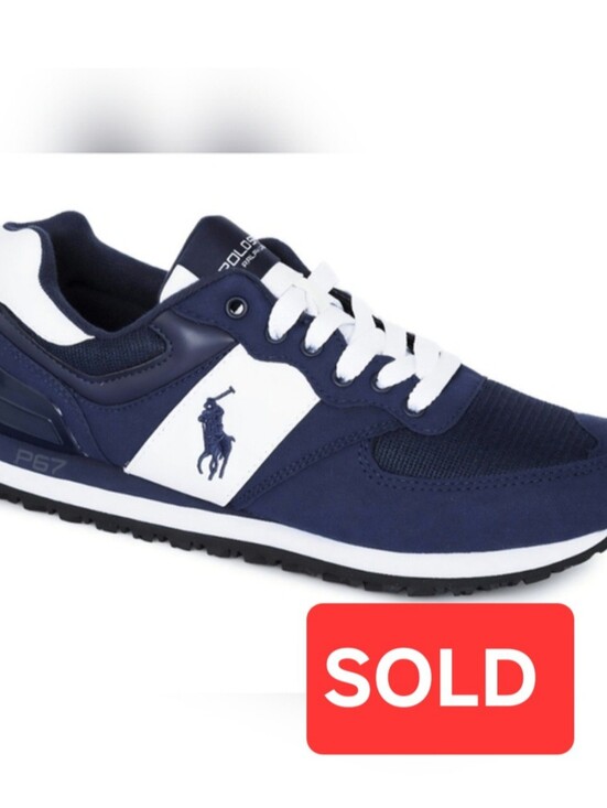 Polo Ralph Lauren Other - Polo Ralph Lauren Jogger Suede & Mesh Blue Sneakers US Men's Size 9.5